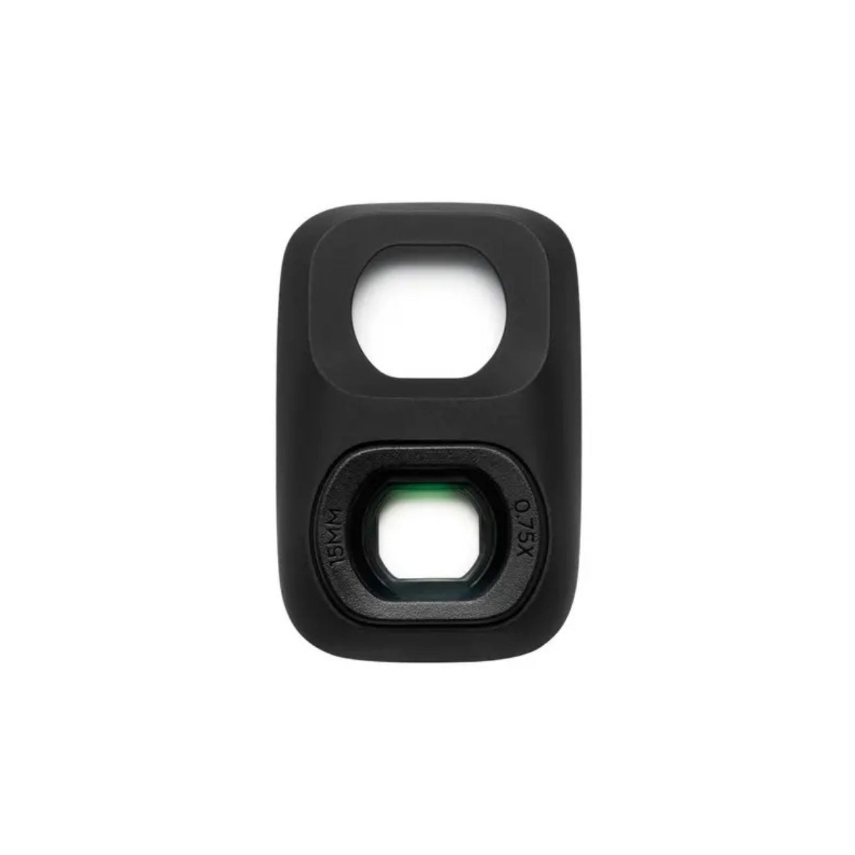 DJI OSMO POCKET 4P WIDE ANGLE LENS GLASS FILTER, A black silicone protective cover for a fingerprint sensor, shown from the front on a solid white background.