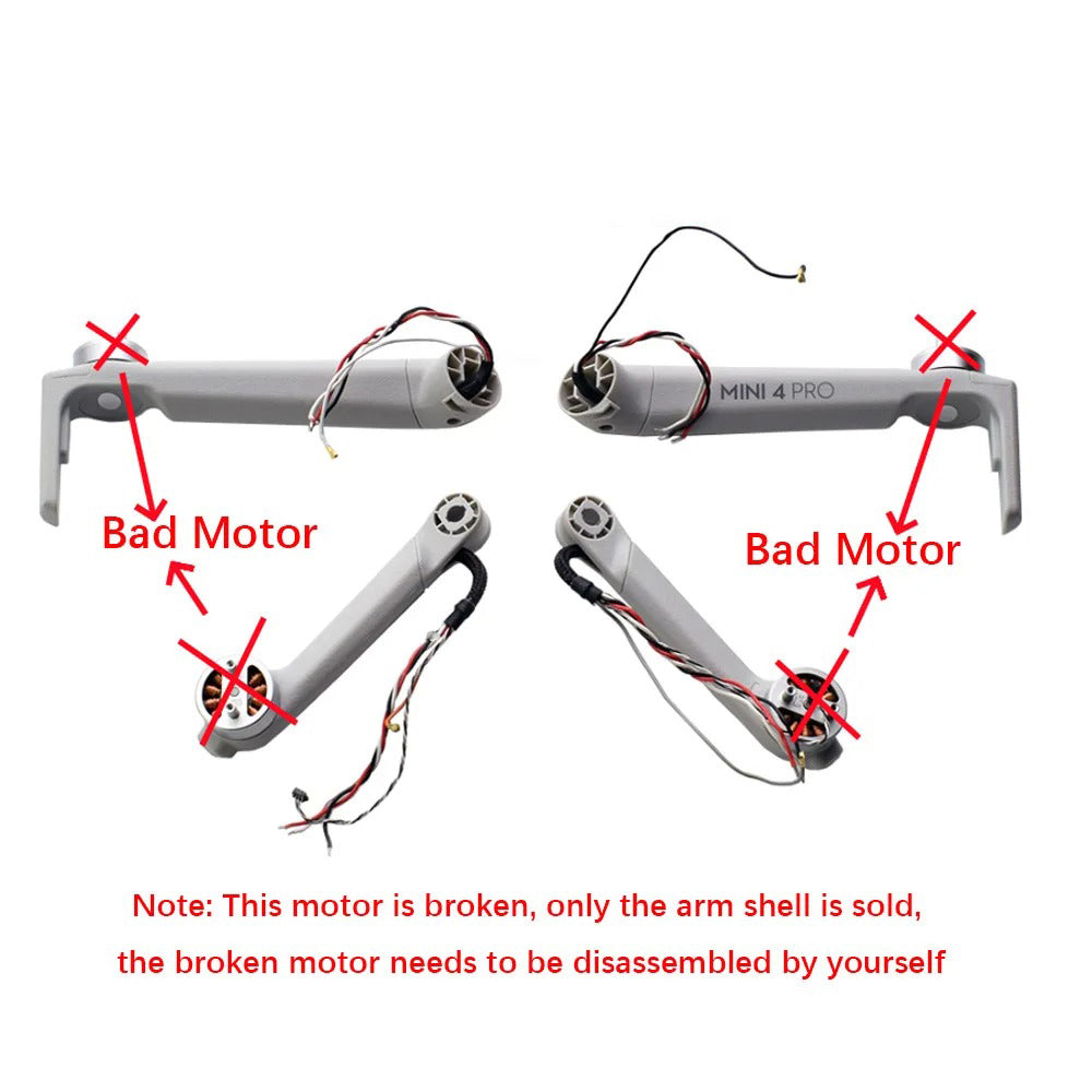 Original DJI Mini 4 Pro Arm Shell With Bad Motor