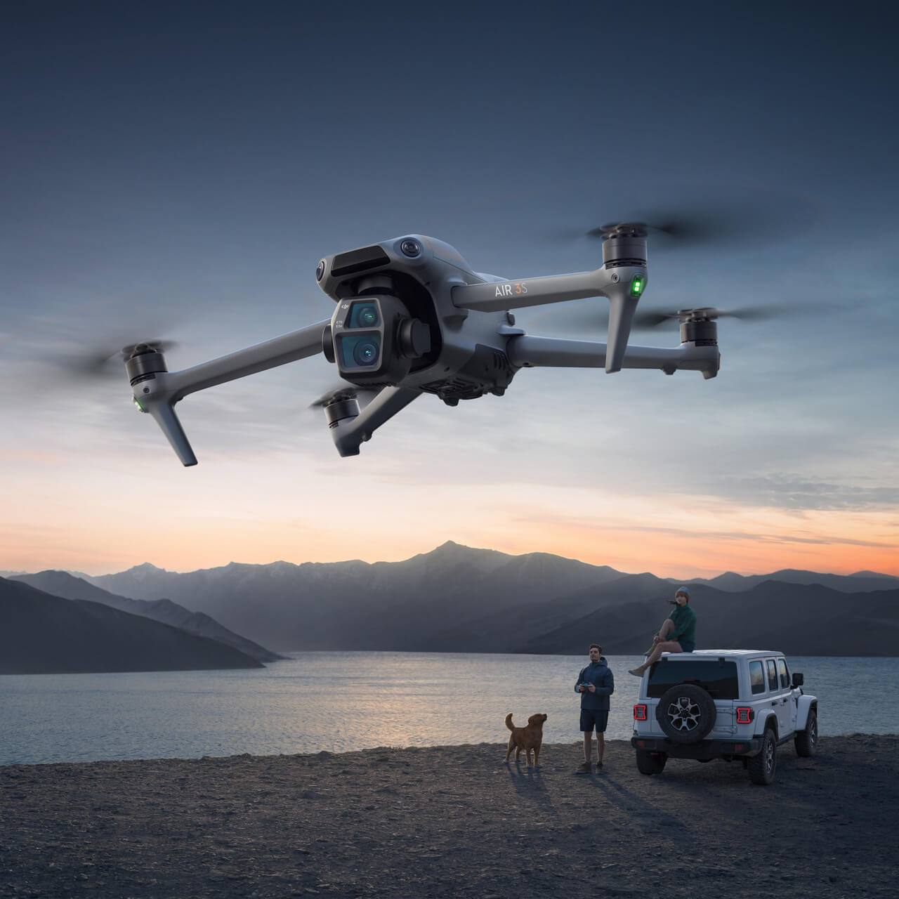 DJI Air 3S Dual-Camera 4K Drone — 1" CMOS, 45-Min Flight, LiDAR Sensing