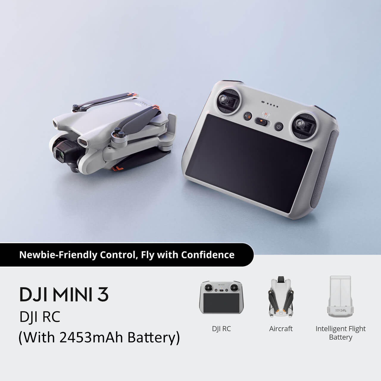 DJI Mini 3 — Under 249g, 4K Camera Drone, Beginner-Friendly, Up to 51-