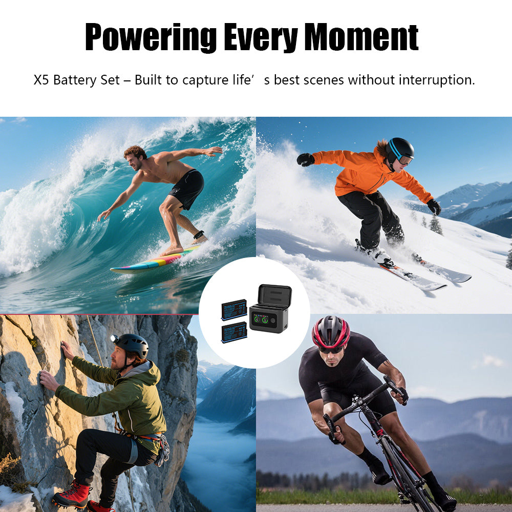SYMIK X5 Fast Charging Case for Insta360 X5 Dual Battery Charger Storage Box Intelligent PD Charge Case Accessories