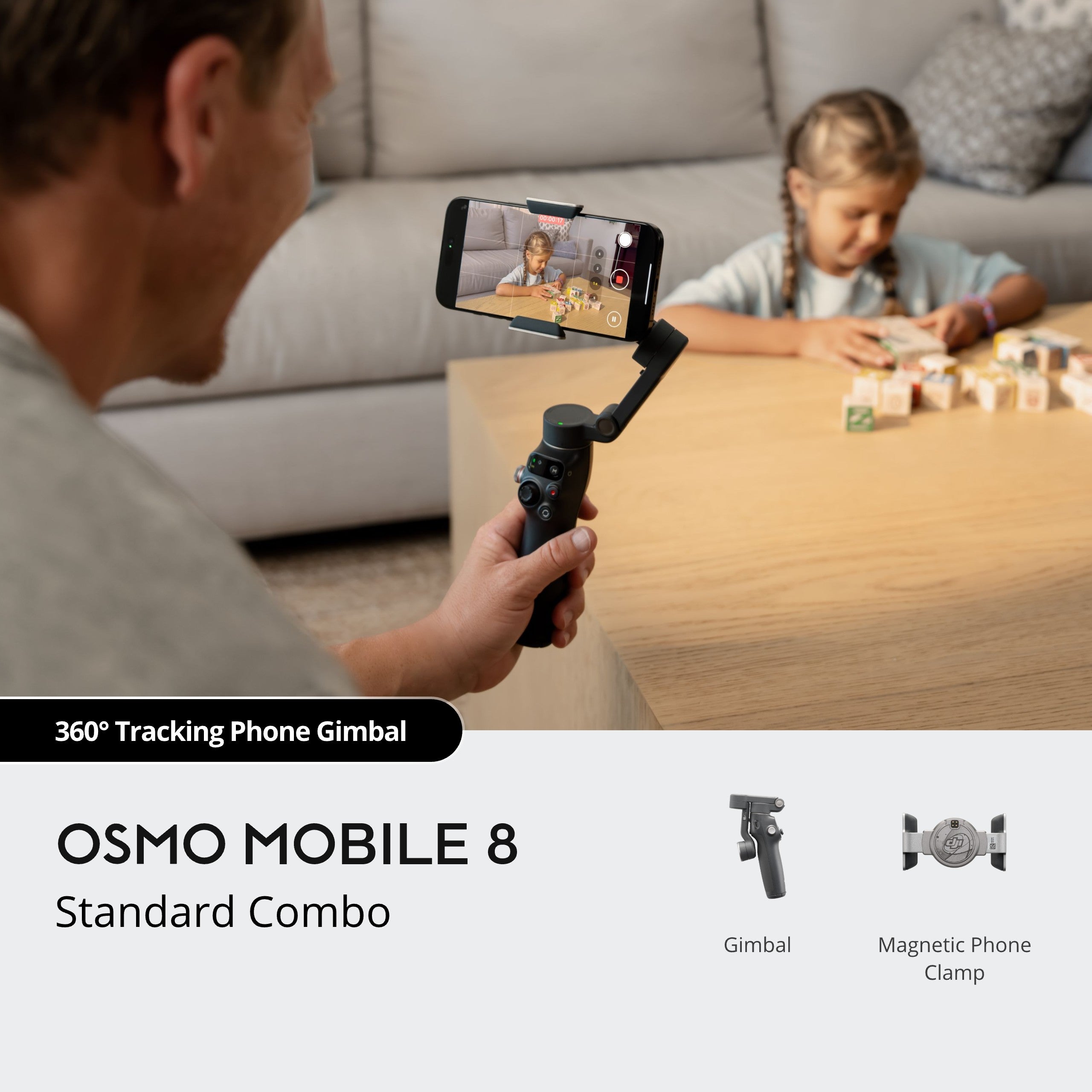 DJI Osmo Mobile 8 Combo Smartphone Gimbal with Apple DockKit & Tracking Module