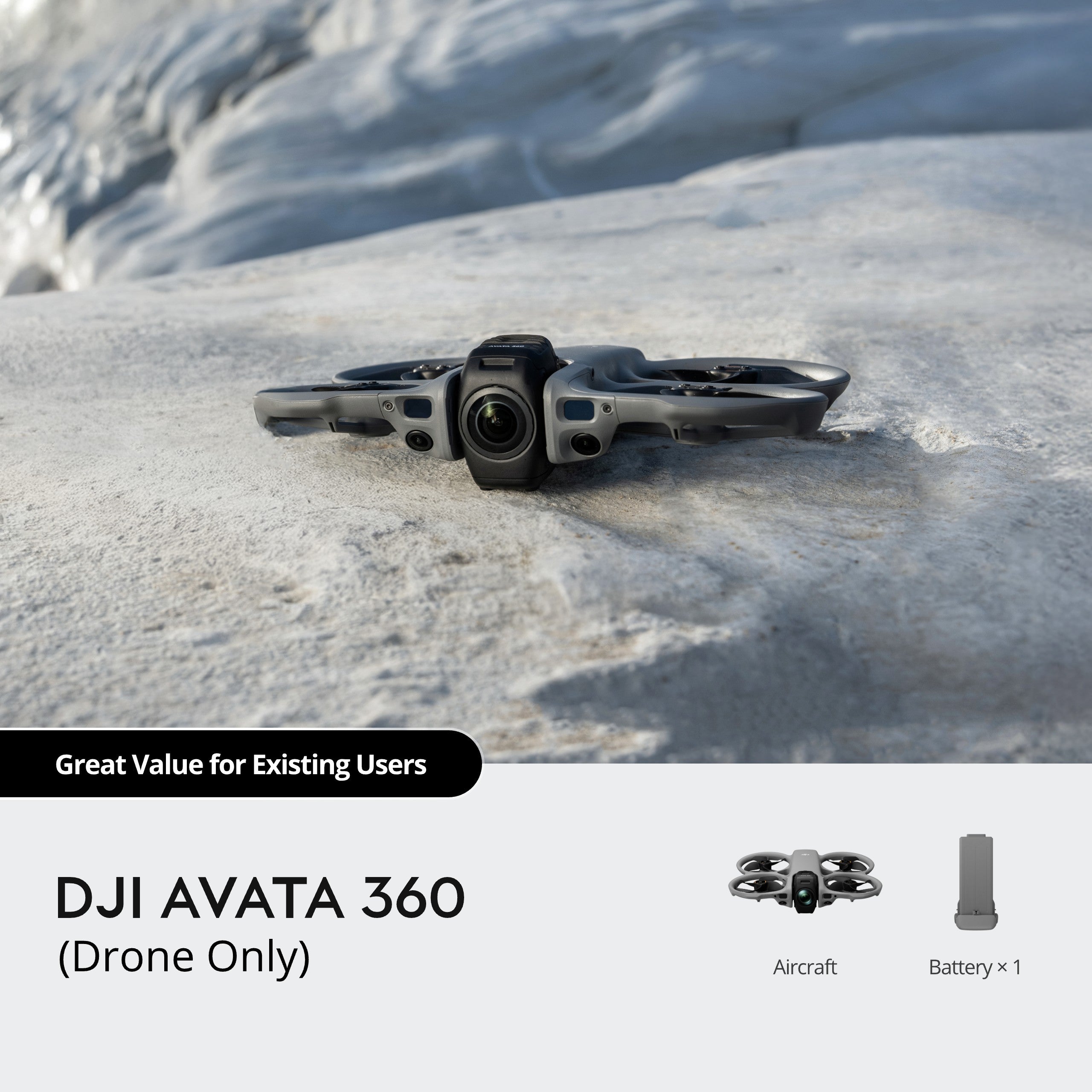 DJI Avata 360 — 8K 360° FPV Drone Camera, Dual 1-Inch Sensors, O4+ Tra