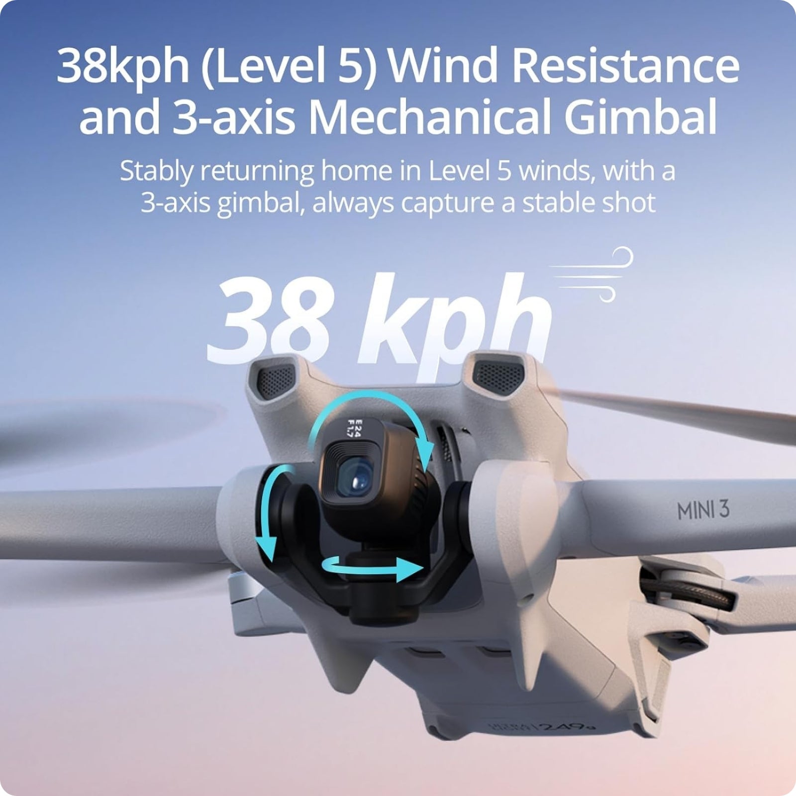 DJI Mini 3 — Under 249g, 4K Camera Drone, Beginner-Friendly, Up to 51-Min Flight Time