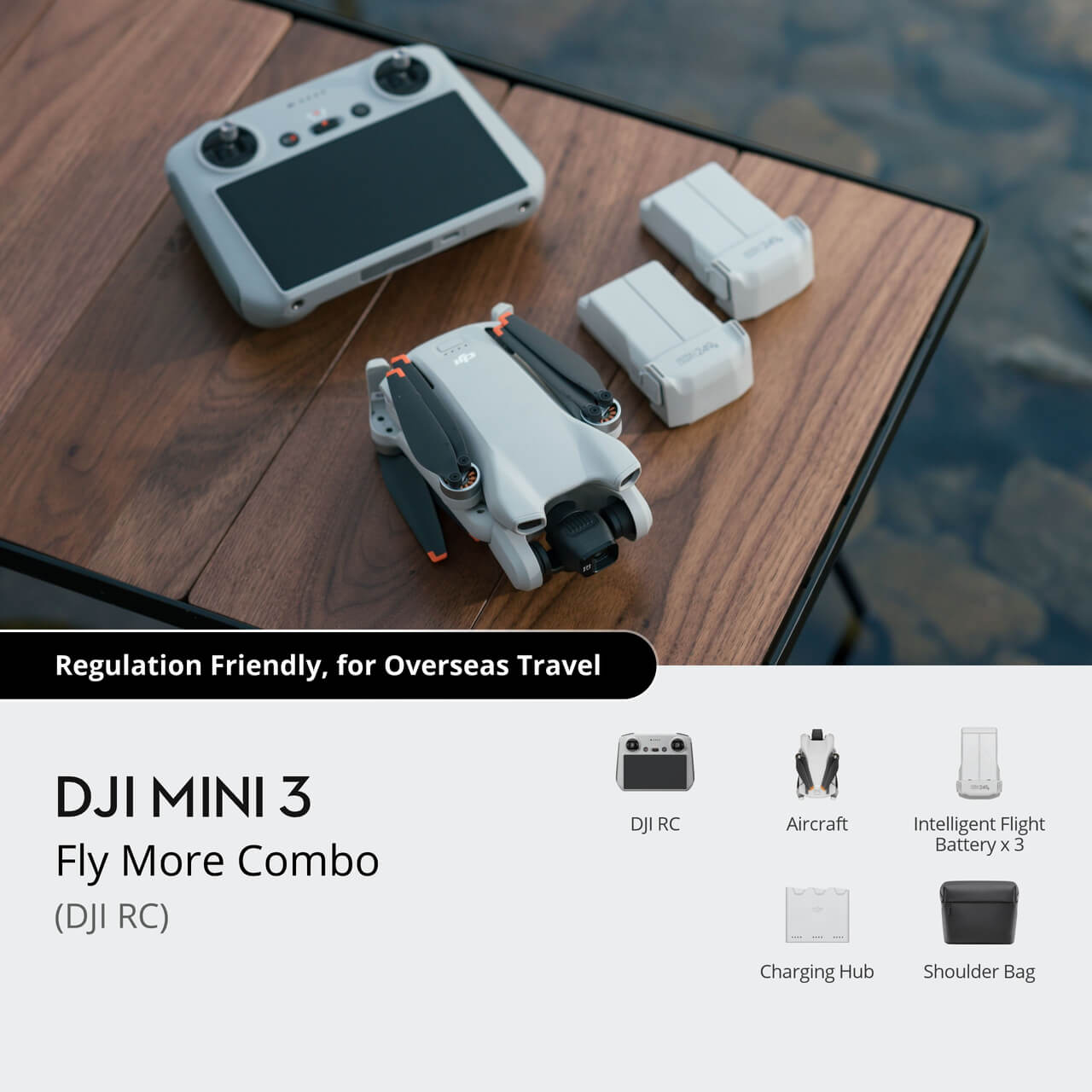 DJI Mini 3 — Under 249g, 4K Camera Drone, Beginner-Friendly, Up to 51-Min Flight Time