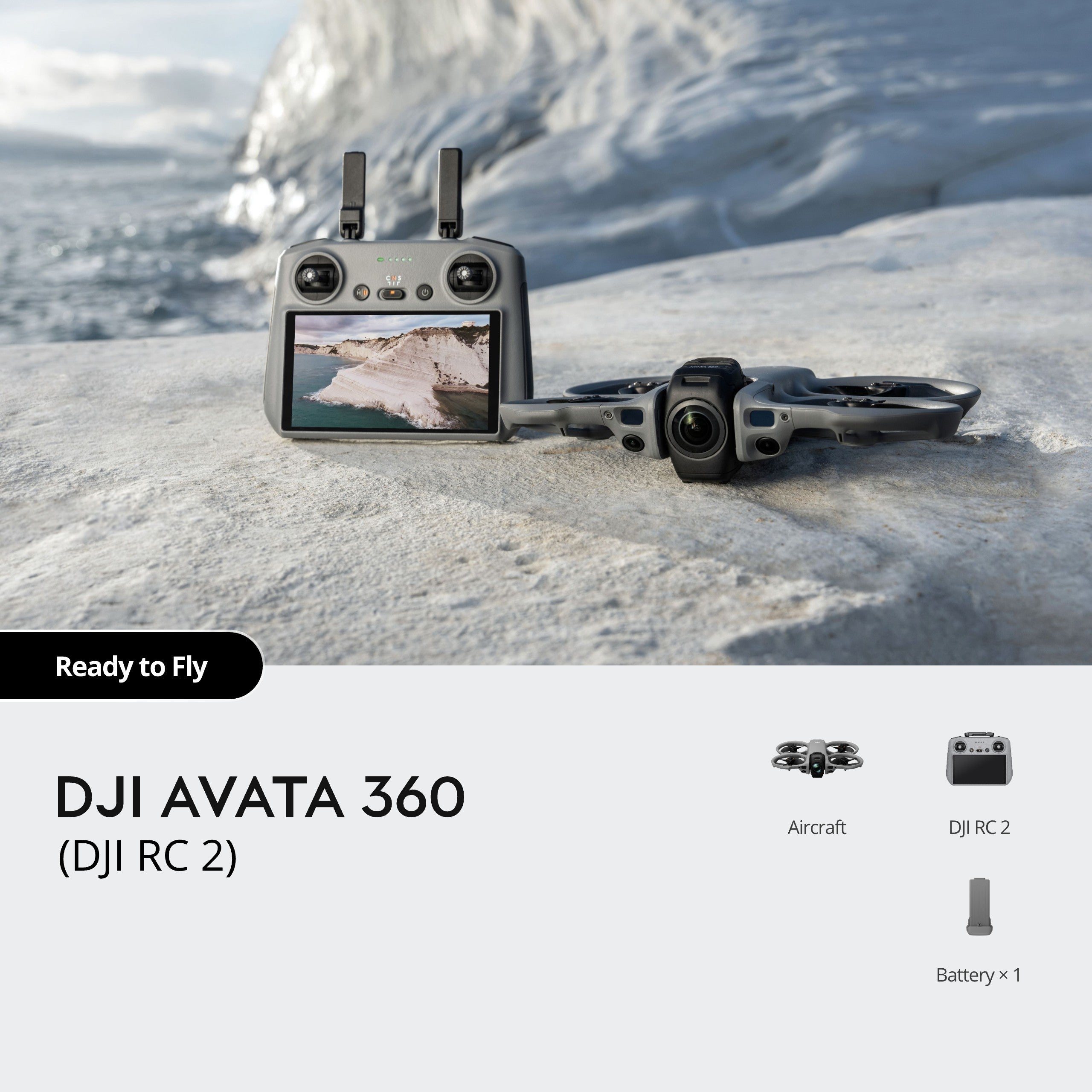 DJI Avata 360 — 8K 360° FPV Drone Camera, Dual 1-Inch Sensors, O4+ Tra