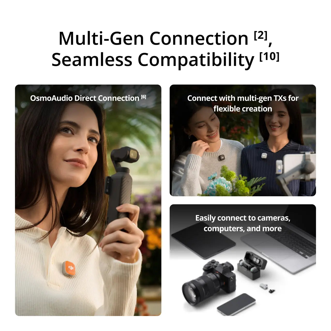 DJI Mic Mini 2 Wireless Microphone — 48kHz 24-Bit, 48-Hour Battery, Noise Cancelling