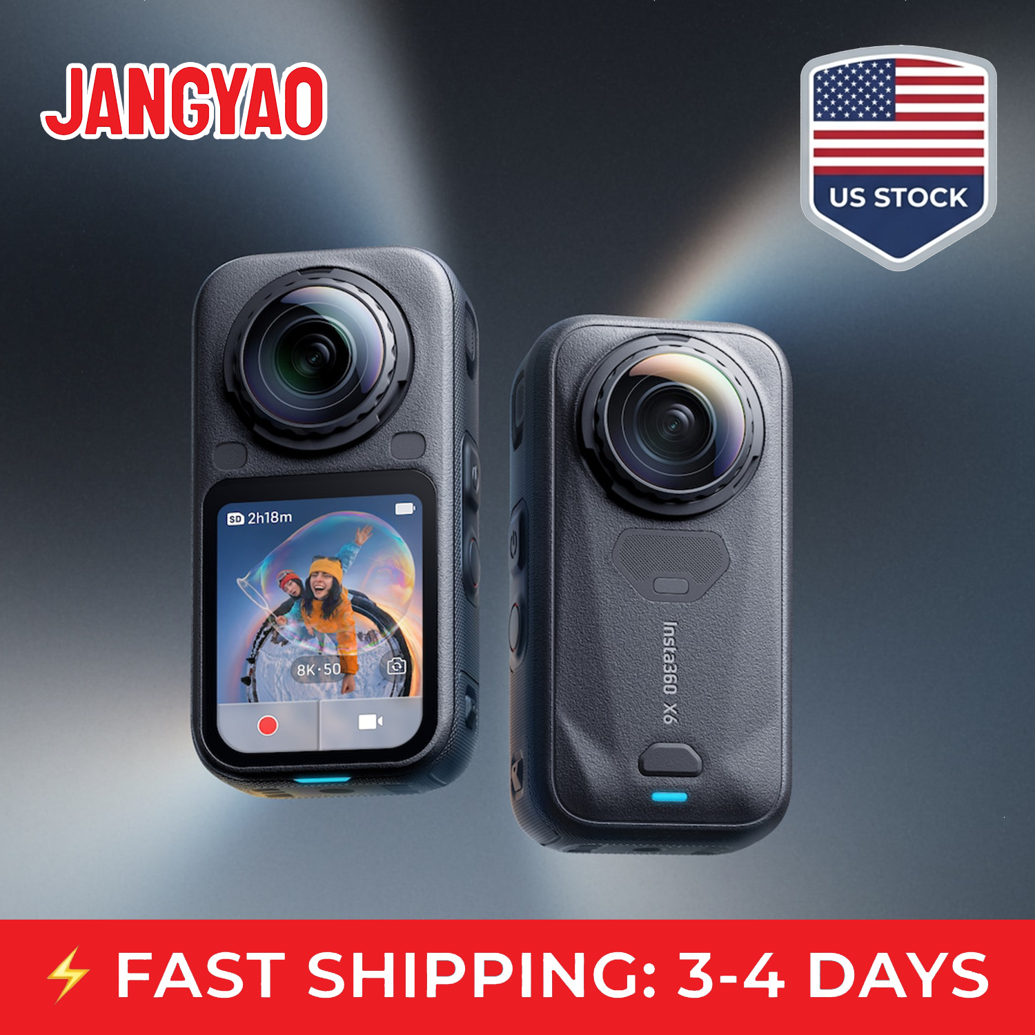 Insta360 X6 8K Waterproof 360 Action Camera with 1/1.1" Sony Sensors